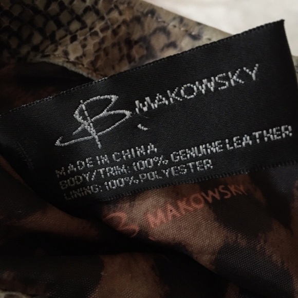 B Makowsky Natural Python Bag - Picture 8 of 9